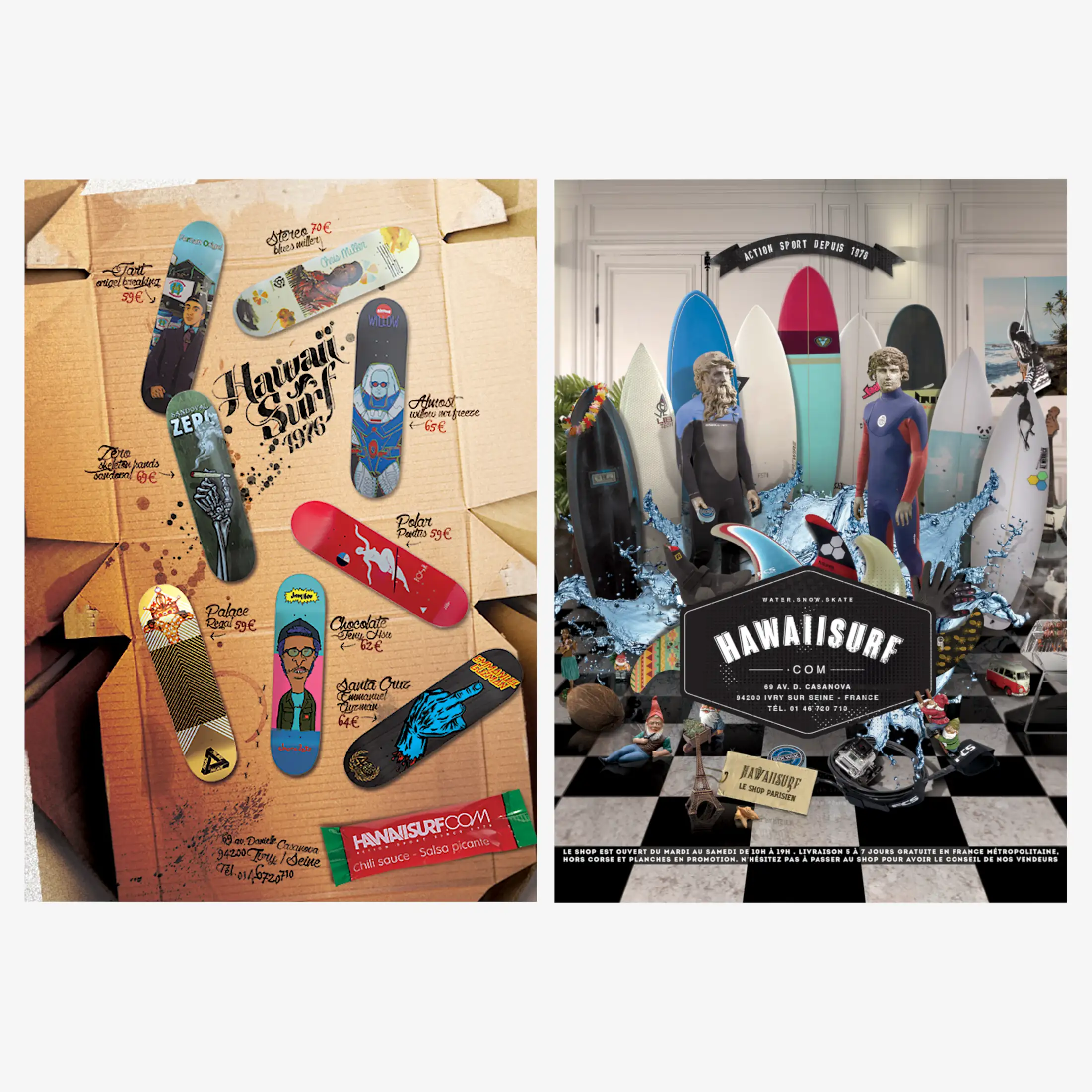 Publicités presse pour le magasin