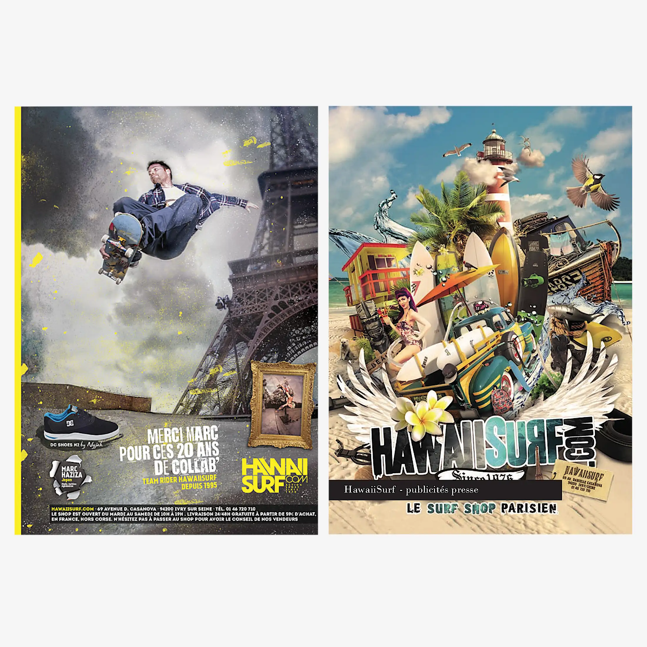Publicités presse pour le magasin