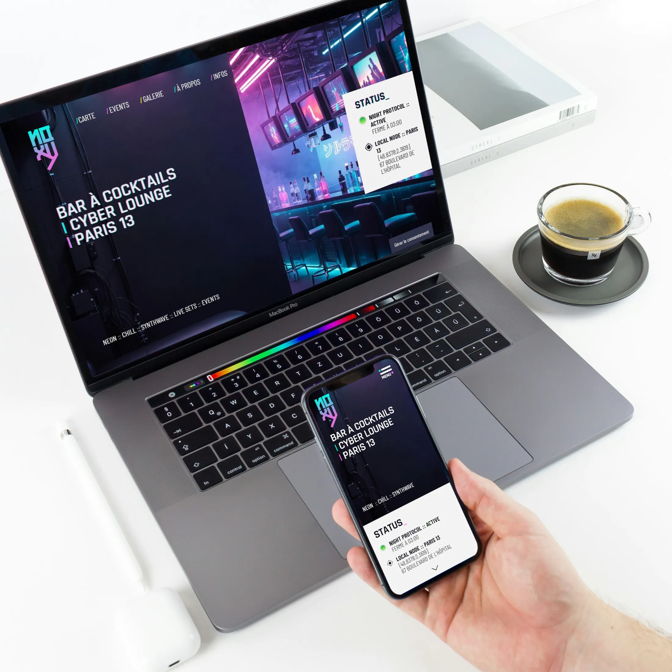 Version finale du site web Noxy