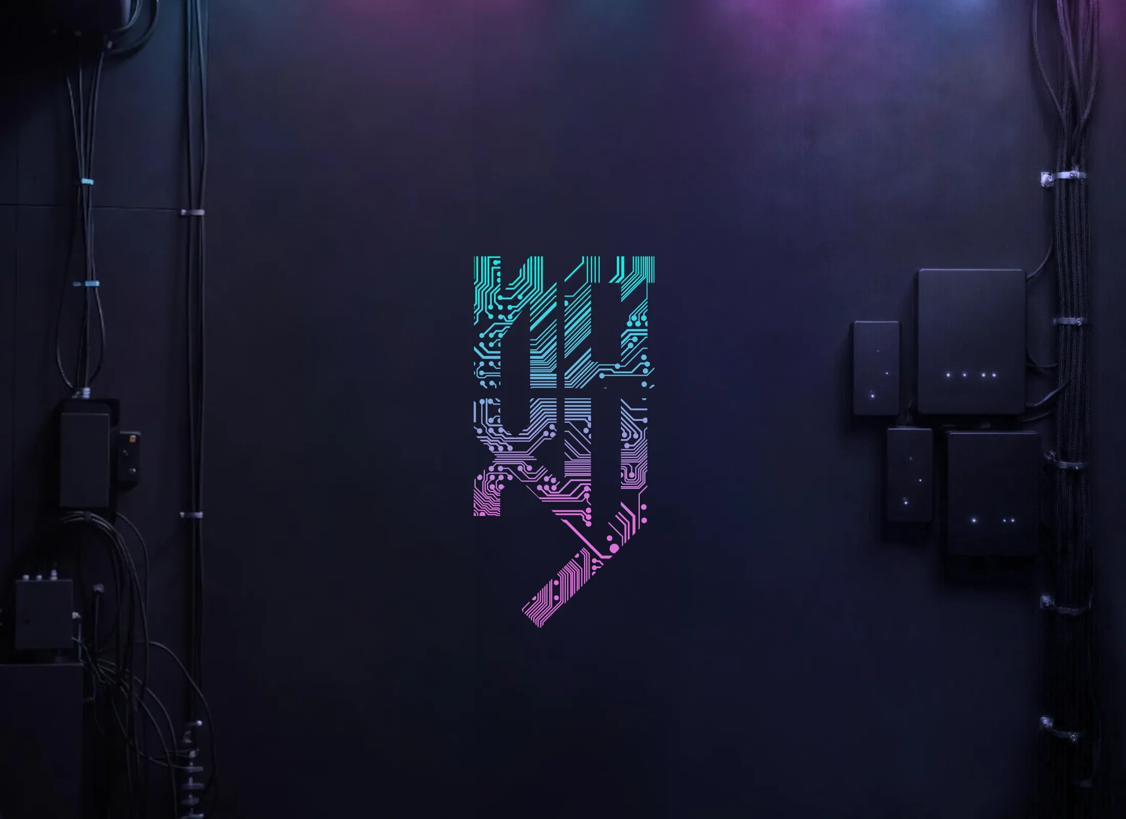 Logo Noxy sur un mur futuriste