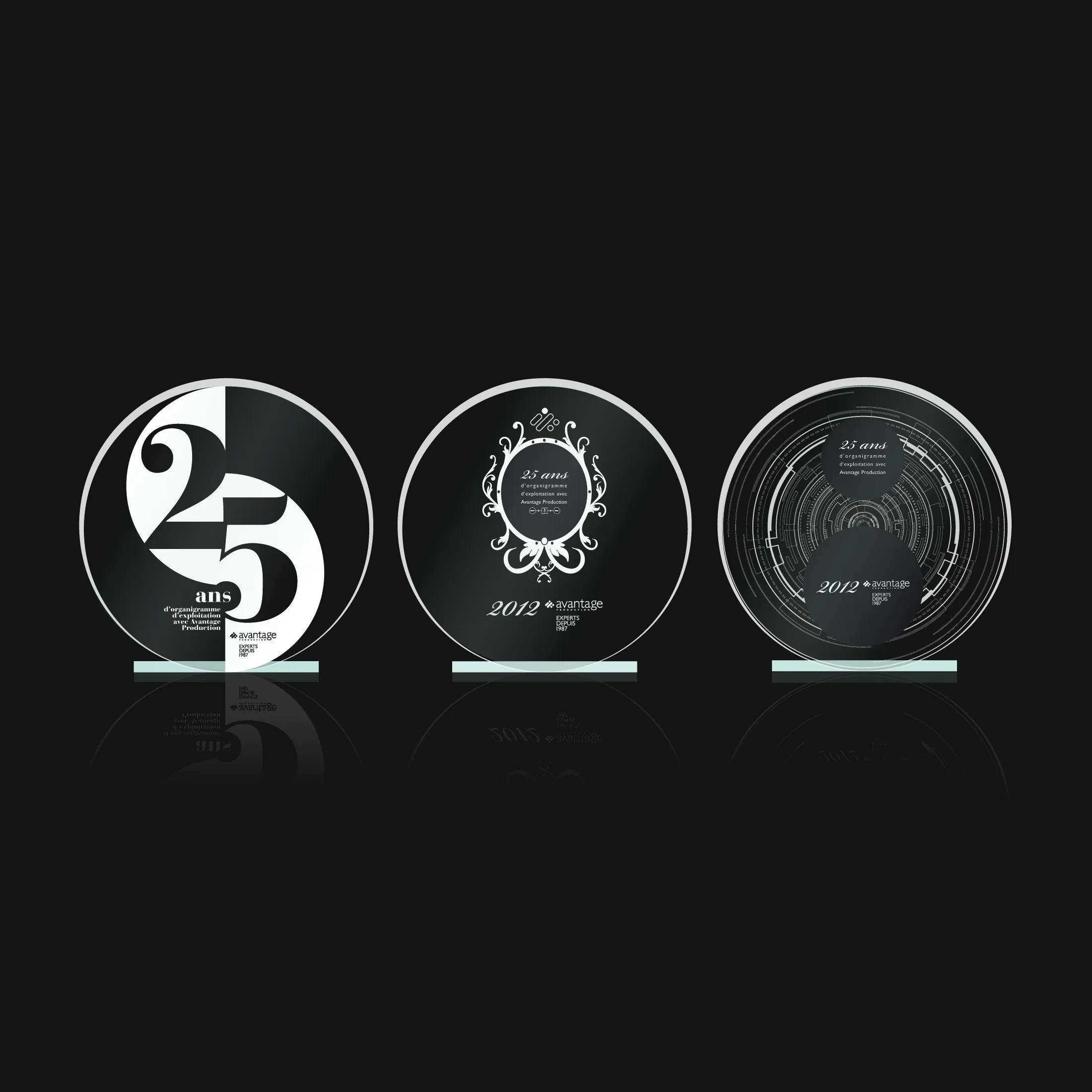 Trophées pour les 25 ans de la société Avantage Production